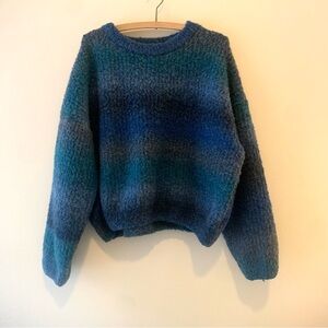 Ombré Space Dye Drop Shoulder Sweater